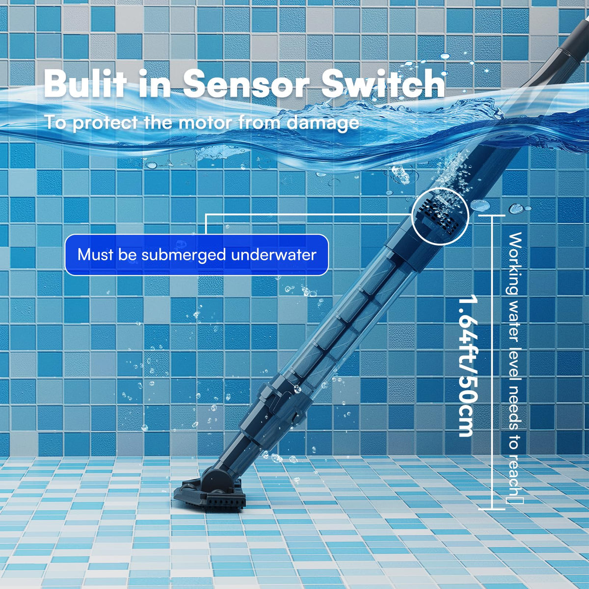 Handheld Spa-Whirlpool-Sauger – kabelloser kleiner Aufstellpoolreiniger mit 2 Bürstenköpfen, 90 Min. Laufzeit, 45 Liter/Min. starker Saugleistung, ideal zum Reinigen von Schmutz und Sand unter Wasser, Schwarz