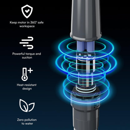 3 in 1 Handheld Spa Hot Tub Vacuum- Cordless Above Ground Pool Cleaner with 3 Brush Heads, 90 Mins Running Time, 13.2 Gallons/Min Powerful Suction, Ideal for Cleaning Debris and Sand Underwater,Black