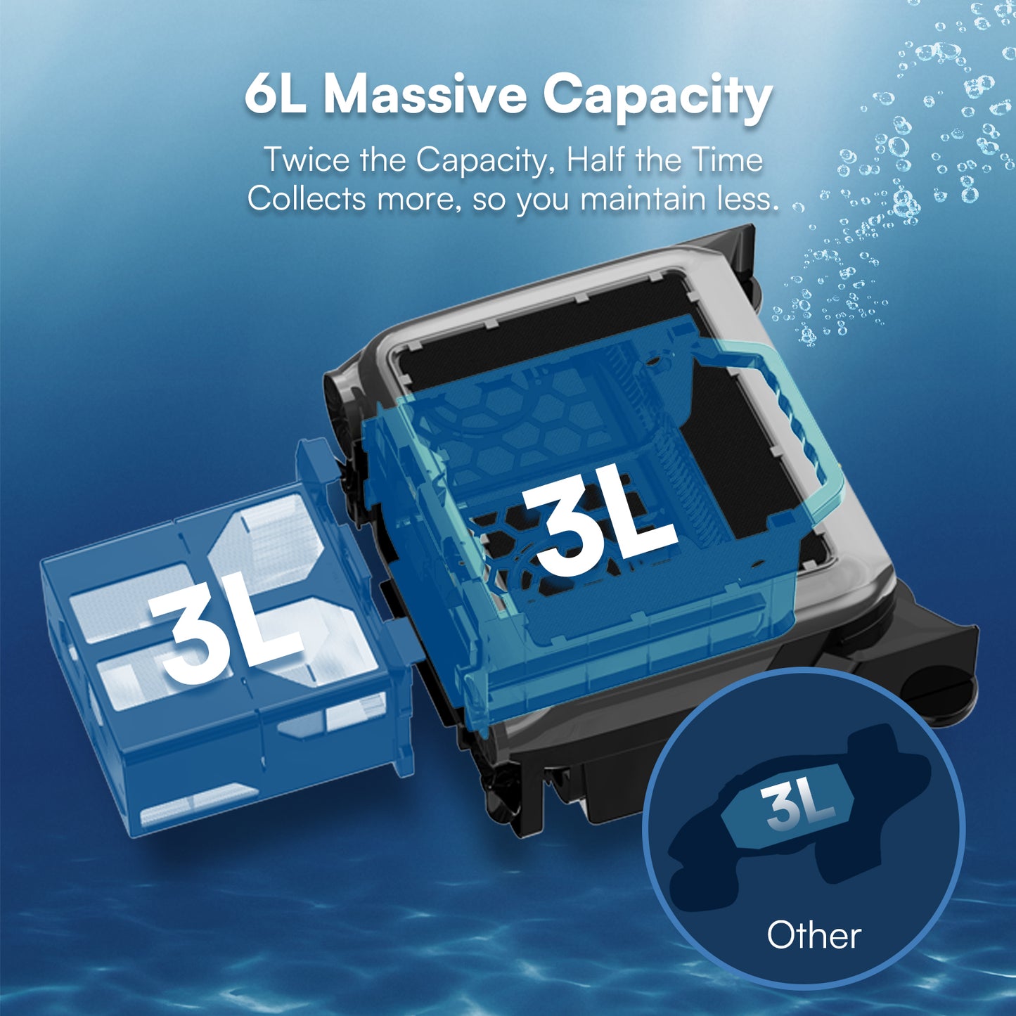 Solar Pool Skimmer, 25H+ Runtime Robotic Pool Surface Cleaner with Dual Solar & AC Charging, IPX8 Waterproof, 6L Filter, APP Control for Residential Pools