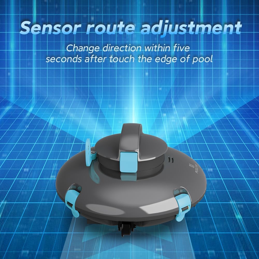 PoolMr Cordless Robotic Pool Cleaner Turtles- Above Ground Pool Vacuum - 15Kpa Strong Suction, 52 Ft/Min Speed, Dual-Motor, Self-Parking, Ideal for Flat Swimming Pools